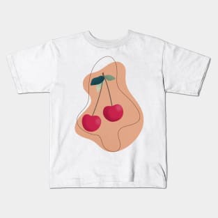 Modern Cherry Illustration Kids T-Shirt